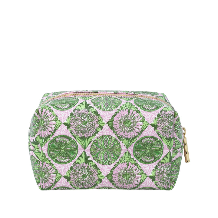 Toiletry Case - Textured Palm Stripe