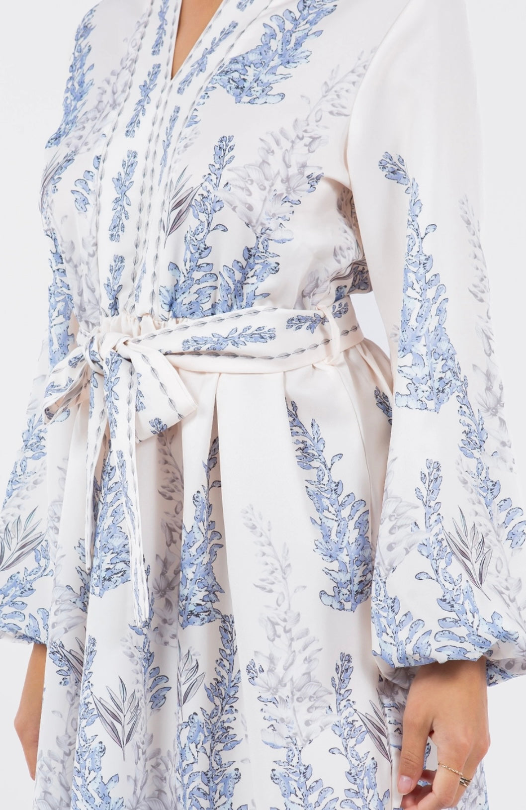 Tinsley Dress - Blue and White