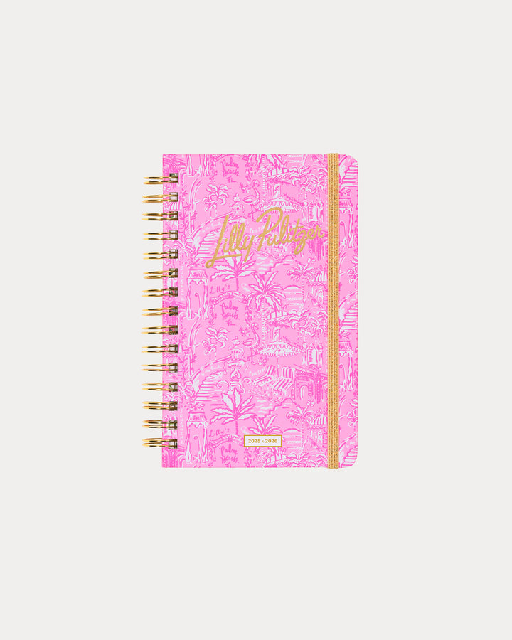 2025-2026 17 Month Medium Agenda - Conch Shell Pink Pb Playground