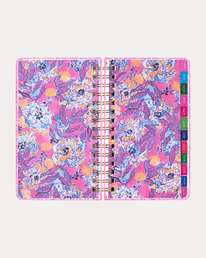 2025-2026 17 Month Medium Agenda - Conch Shell Pink Pb Playground