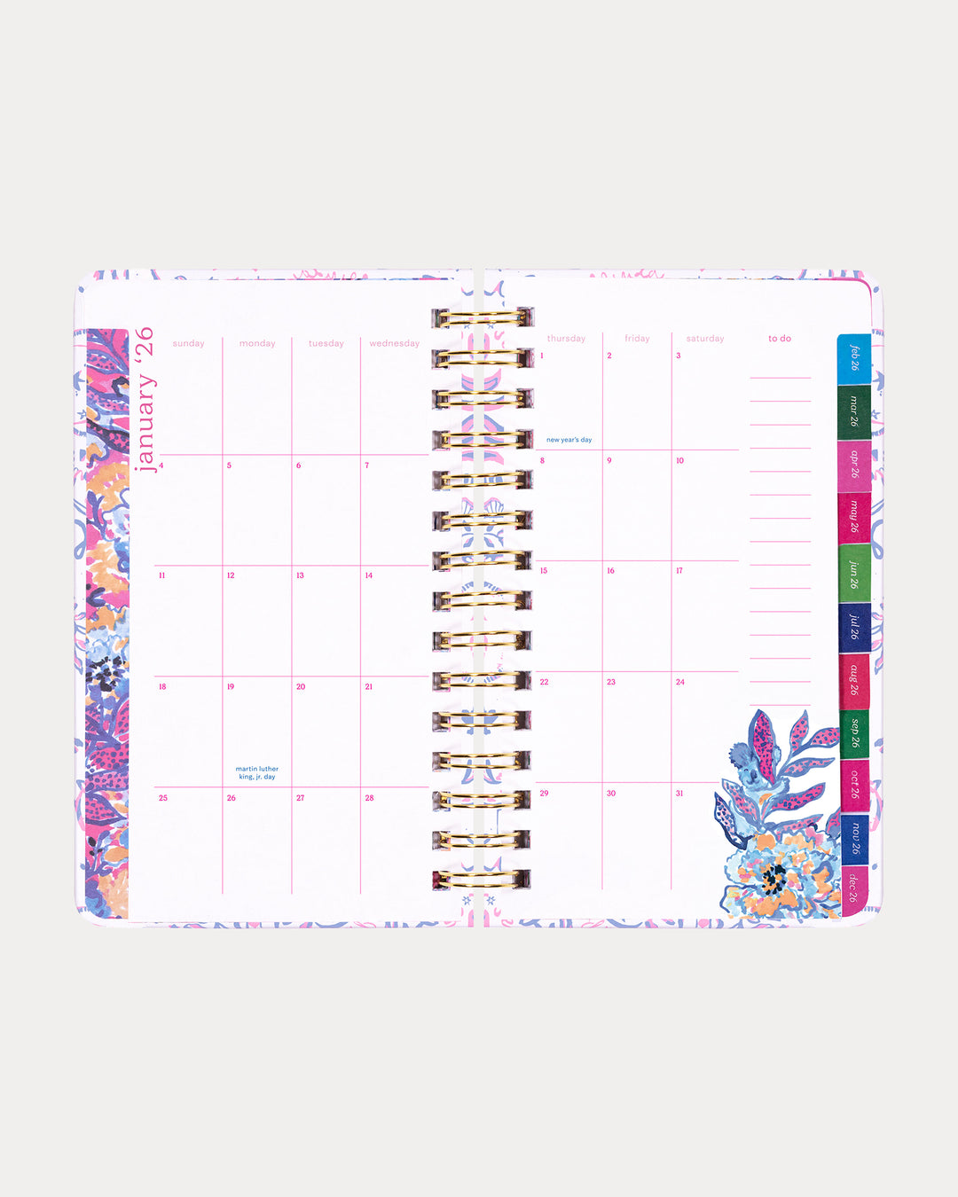 2025-2026 17 Month Medium Agenda - Resort White Tis The Sea Sun