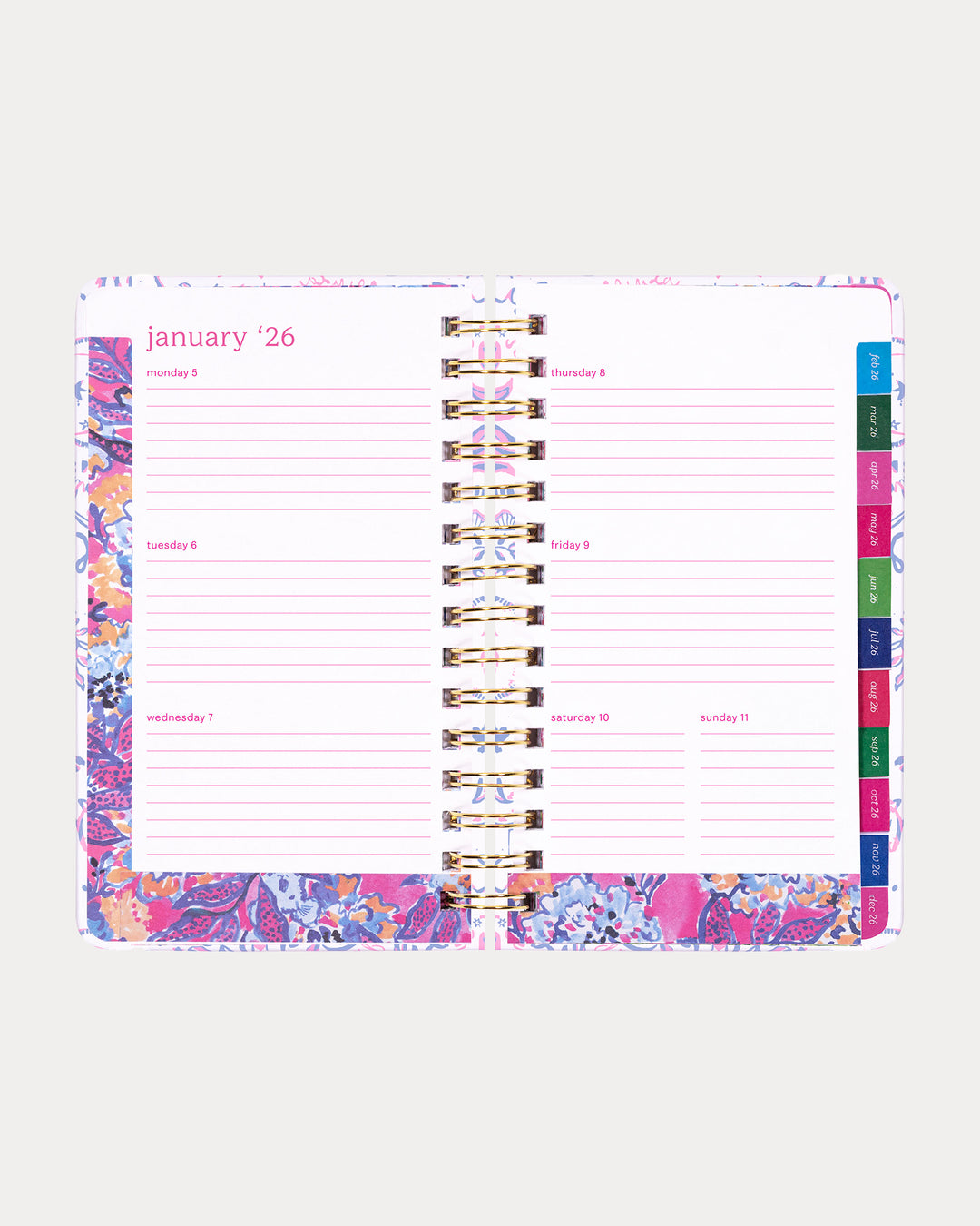 2025-2026 17 Month Medium Agenda - Resort White Tis The Sea Sun