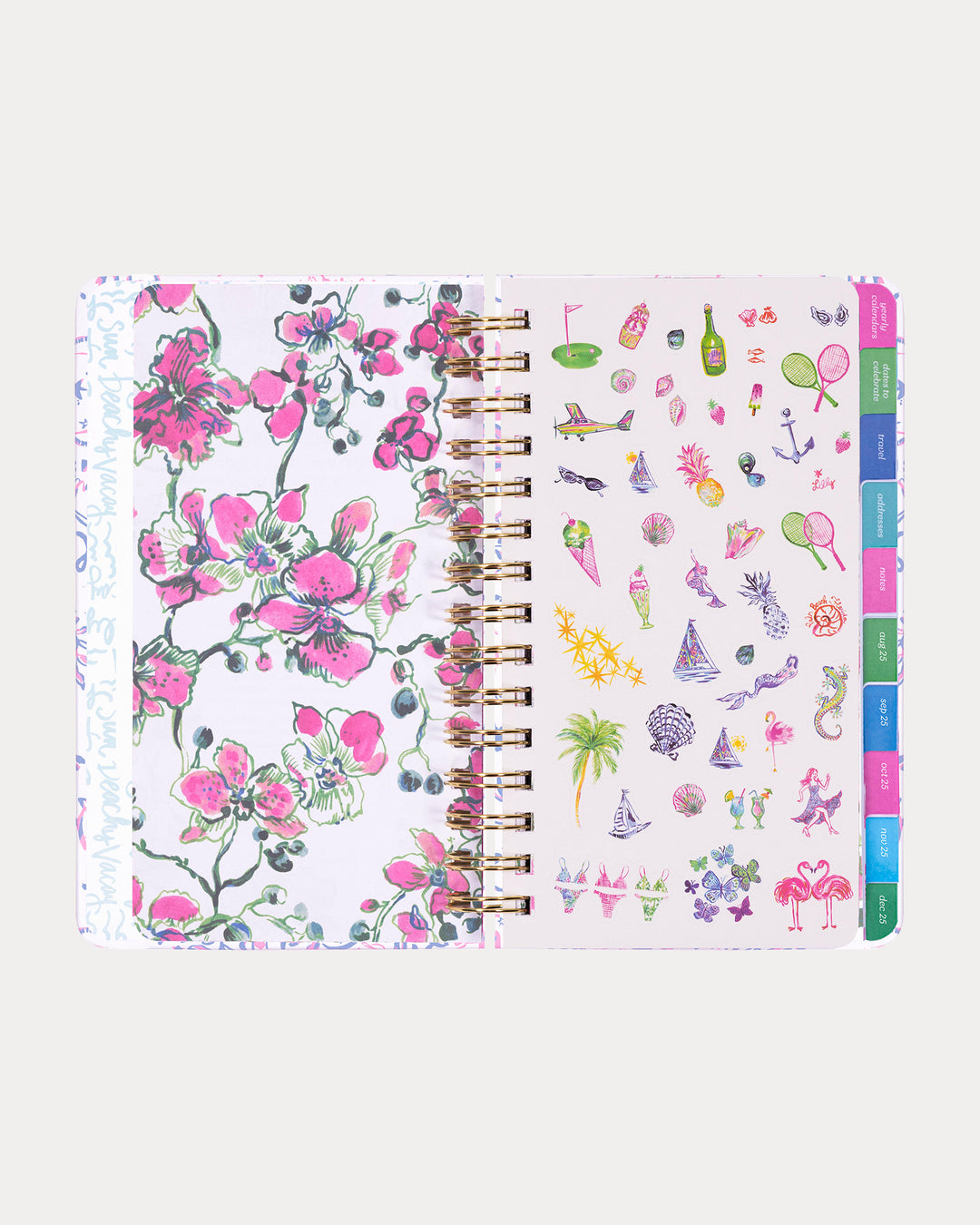 2025-2026 17 Month Medium Agenda - Resort White Tis The Sea Sun