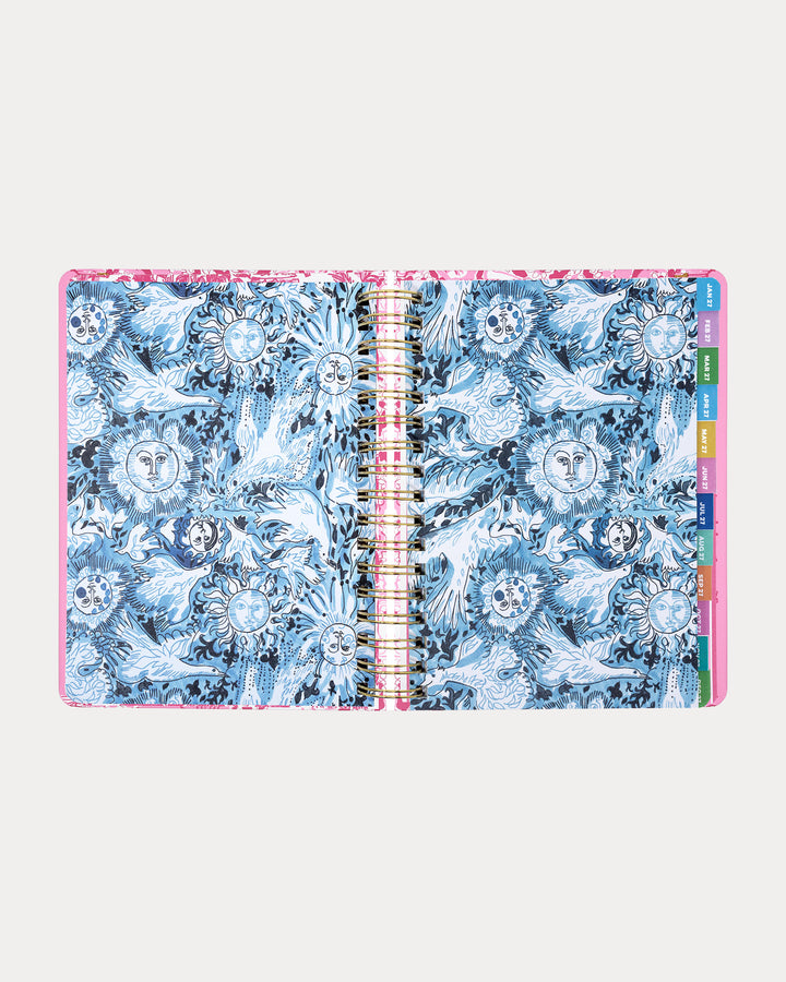 Large 17 Month Agenda - Conch Shell Pink Burst Of Joy