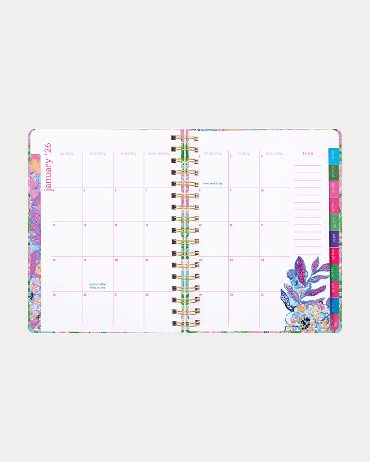 Jumbo 17 Month Agenda - Multi Island Garden Oasis