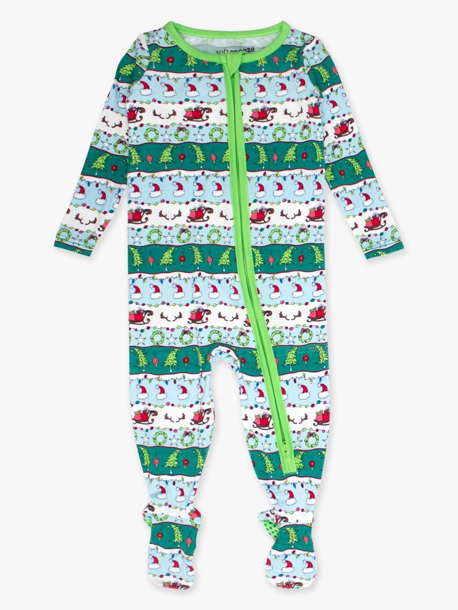 Festive Flair 1pc Footie Pajama