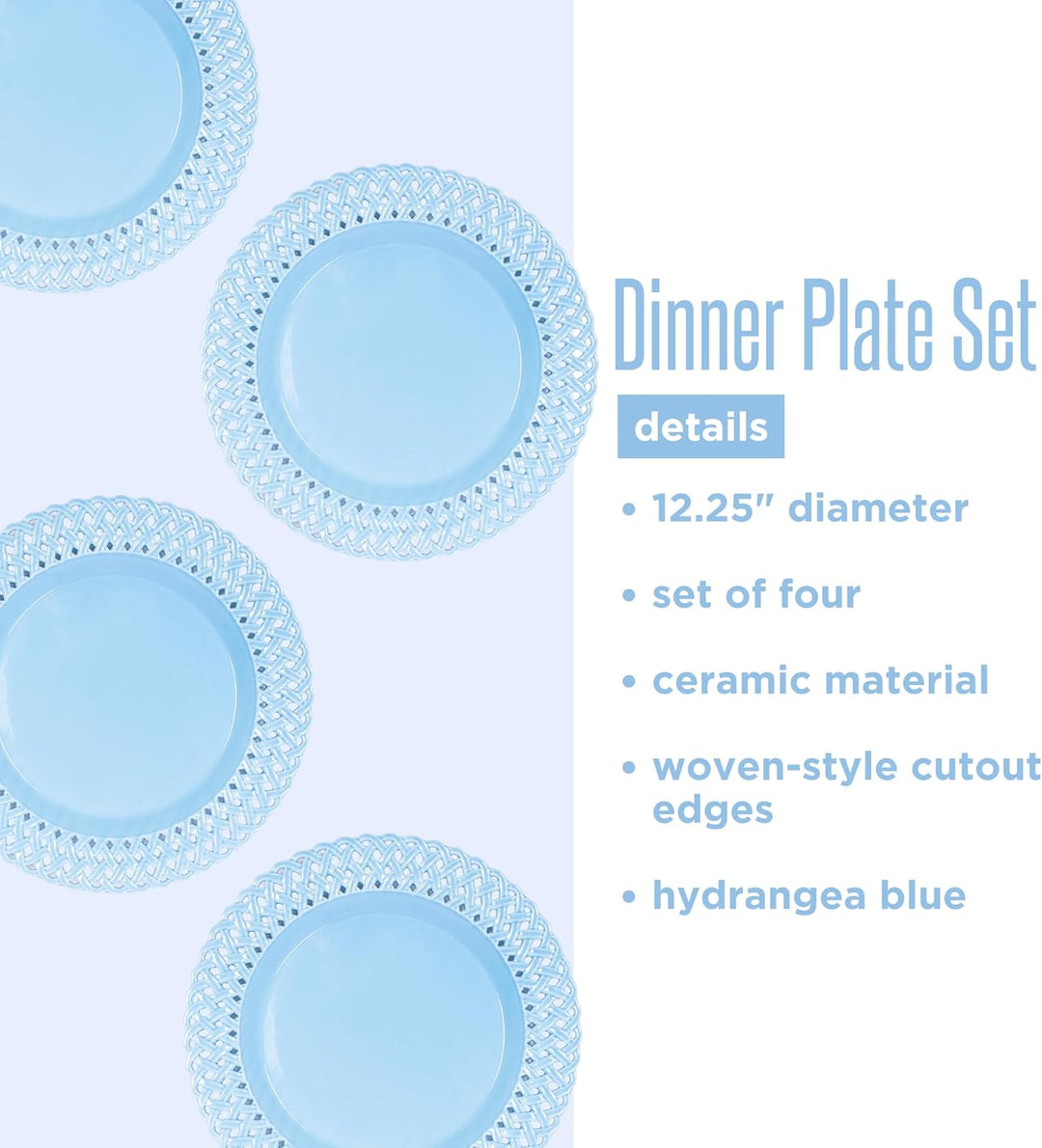 Dinner Plate Set - Hydrangea Blue