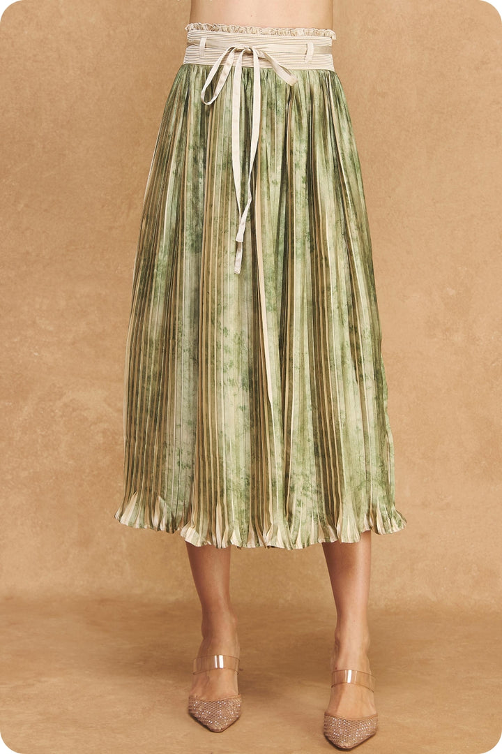 Water Color Pleated Skirt