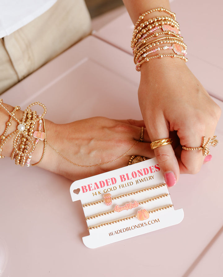 Pink Harvest Sprinkle Bracelet - Standard 6.75