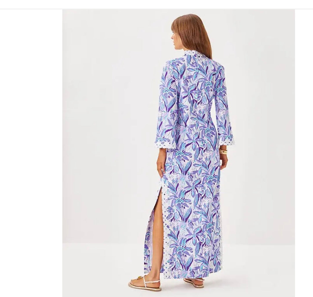 Shealyn 3/4 Sleeve Stretch Maxi Caftan