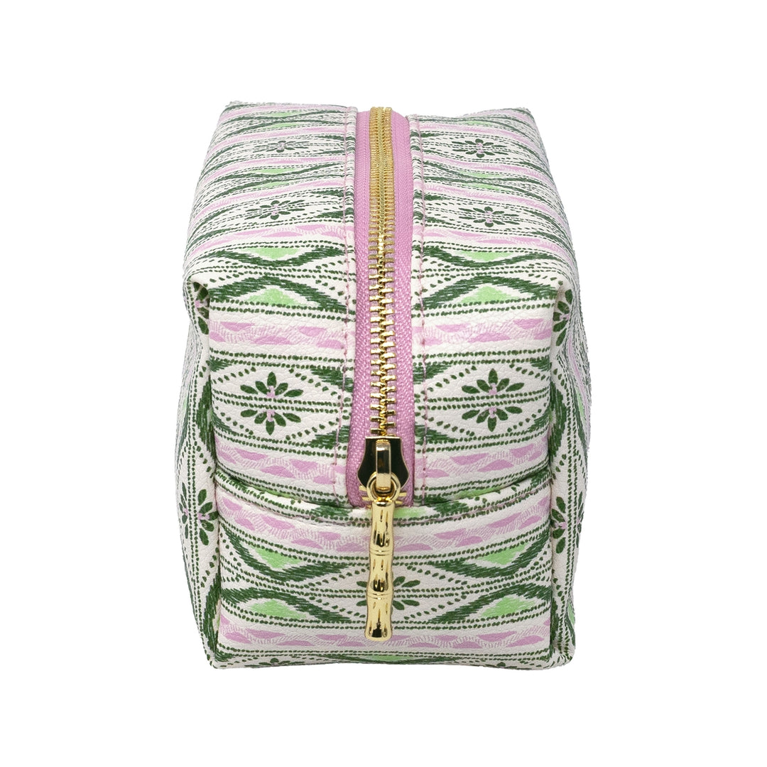 Toiletry Case - Textured Palm Stripe