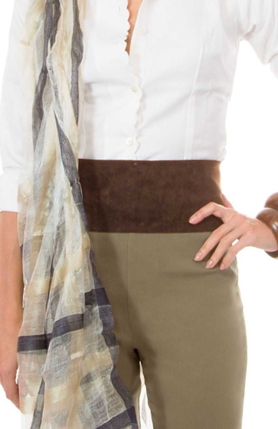 Suede Tie Belt - Dark Brown