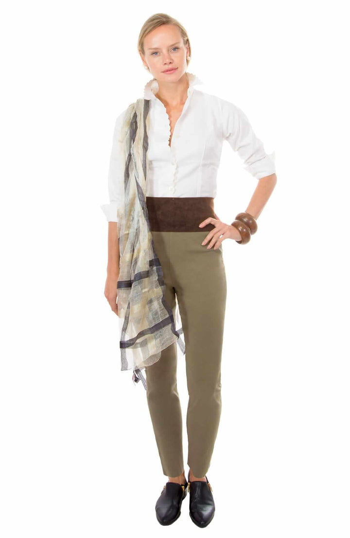 Suede Tie Belt - Dark Brown