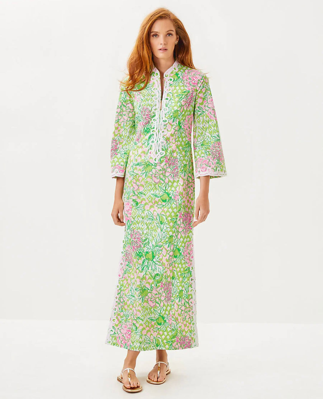 Shealyn 3/4 Sleeve Stretch Maxi Caftan