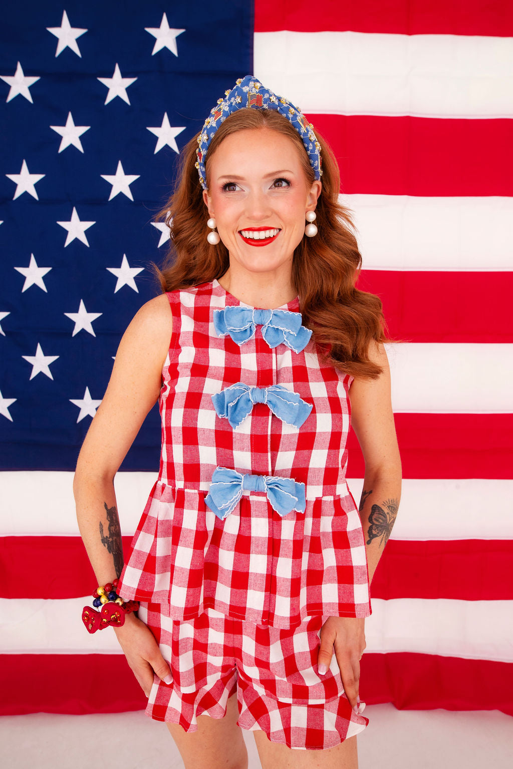 Gingham Picnic Peplum