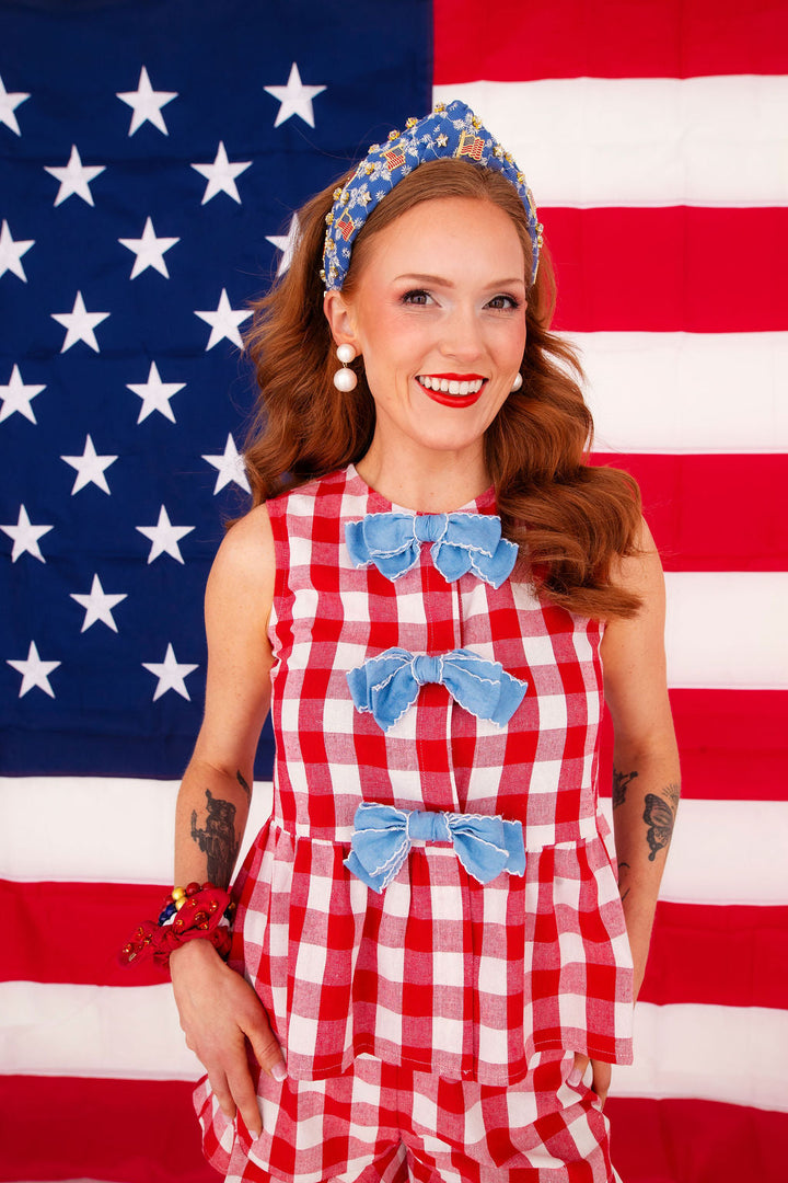 Gingham Picnic Peplum