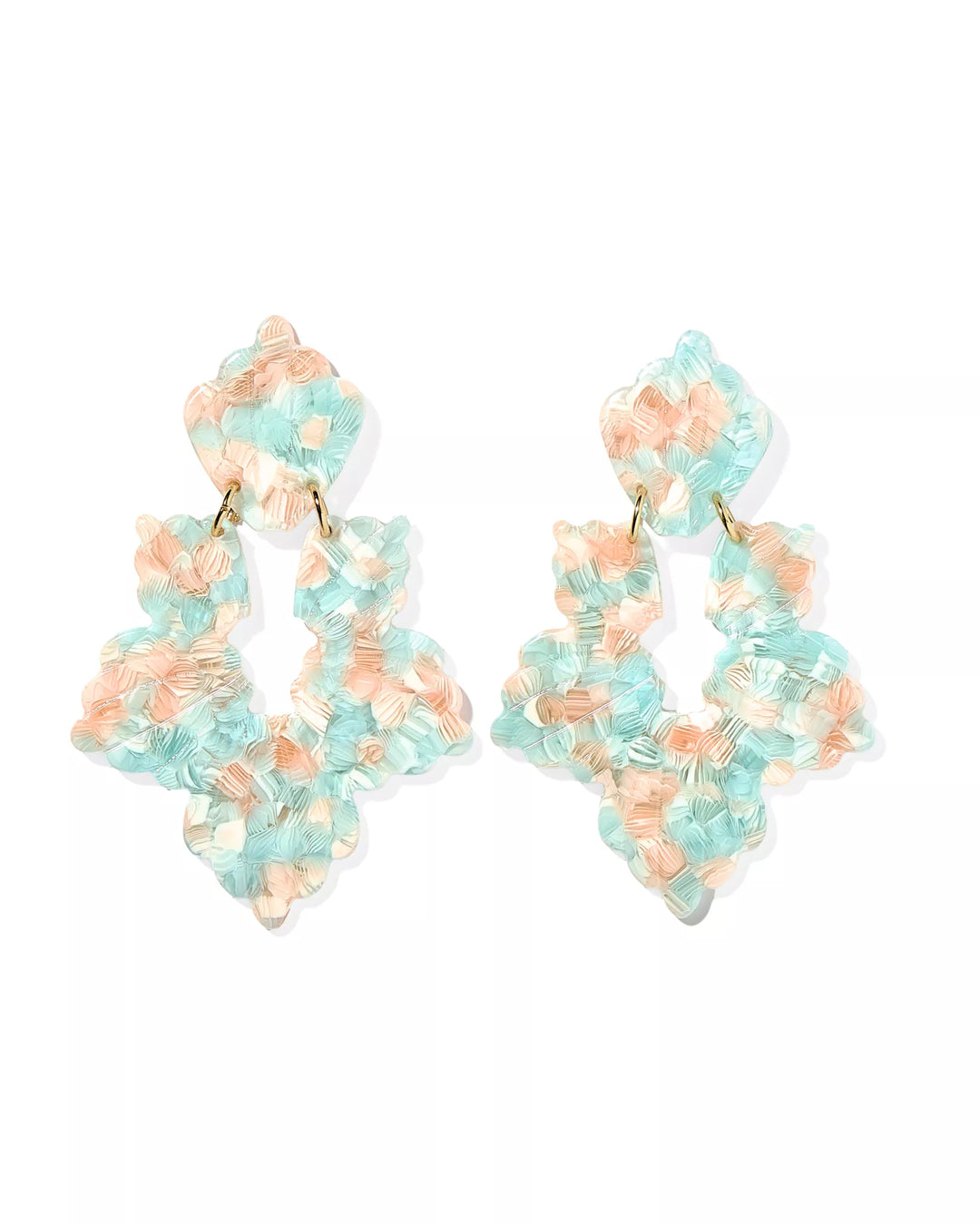 Michelle Statement Earrings - Mint Shell