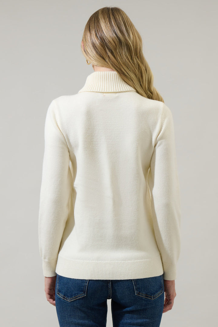 Clovis Apres Turtleneck Sweater - Cream