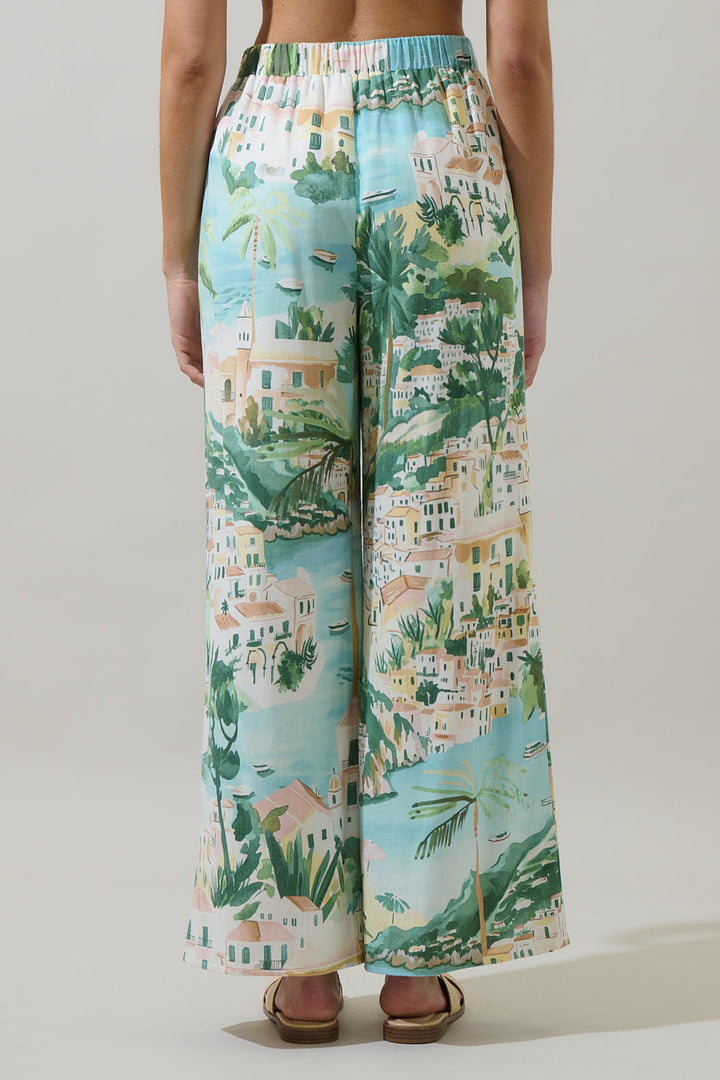Piti Town Snipy Wide Leg Pants
