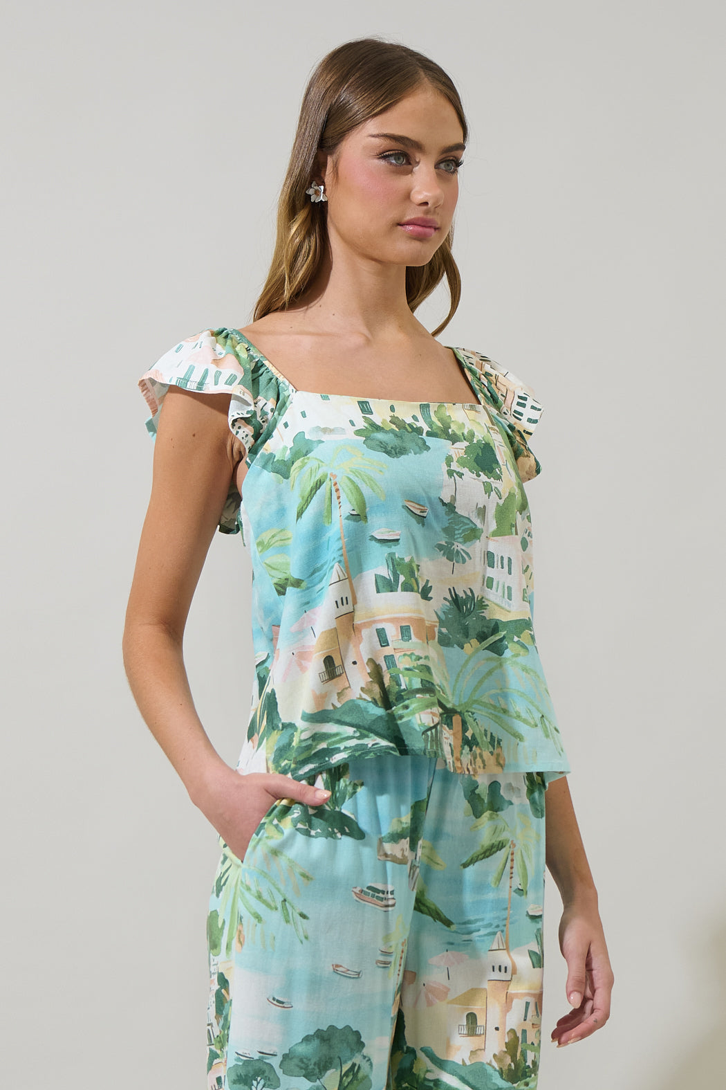 Piti Town Tazzy Ruffle Top