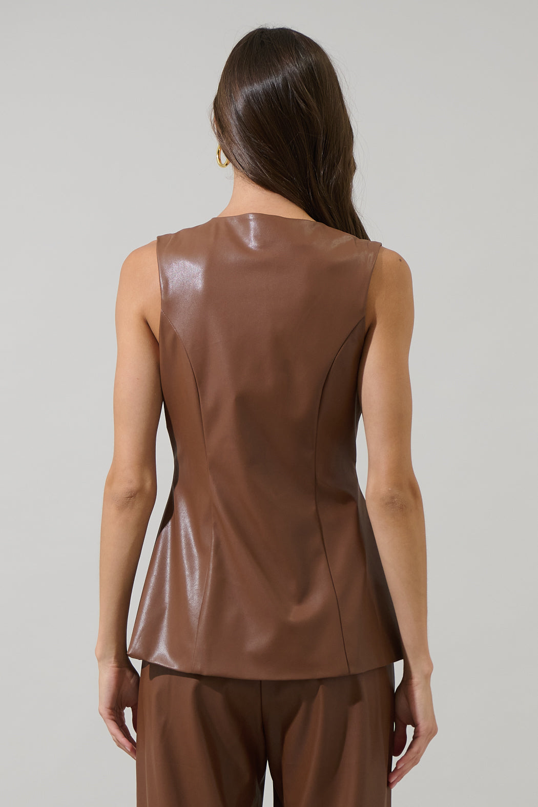 Anisa Leather Mazie Top