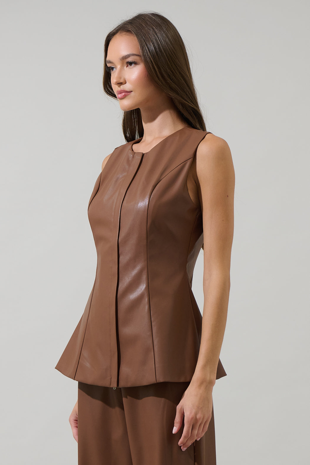 Anisa Leather Mazie Top
