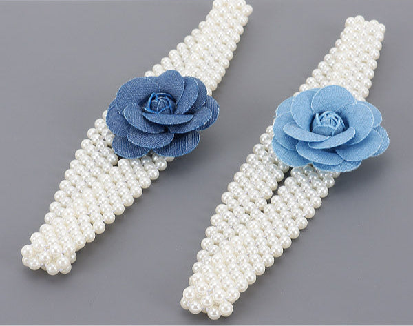 Denim Flower Buckle Belt