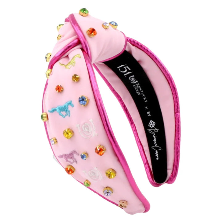 Kentucky Derby x Brianna Cannon Pink Rainbow Race Horse Headband