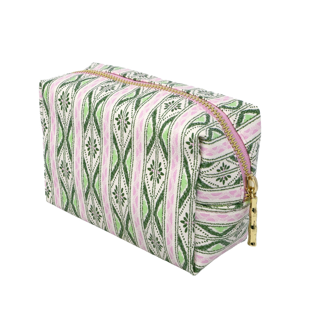 Toiletry Case - Textured Palm Stripe