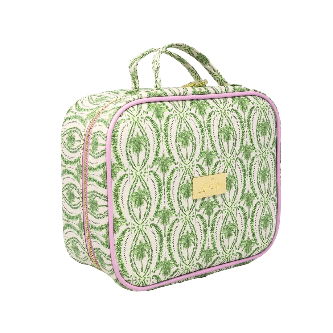 Toiletry Case - Textured Palm Stripe