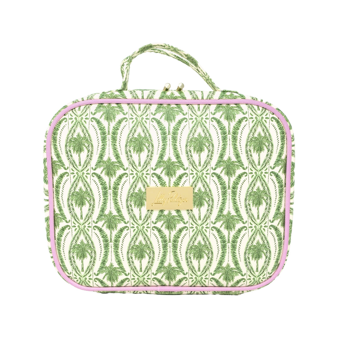 Toiletry Case - Textured Palm Stripe