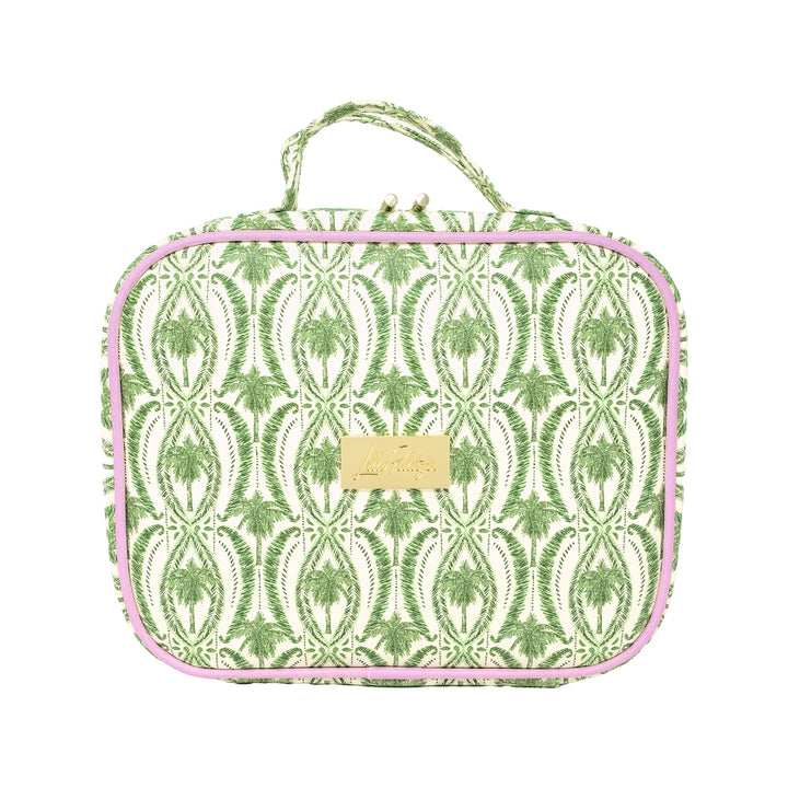 Toiletry Case - Textured Palm Stripe