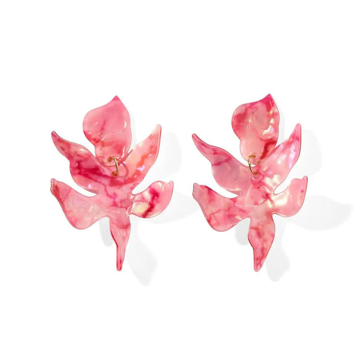 Flora Statement Earrings -  Pink Spritz