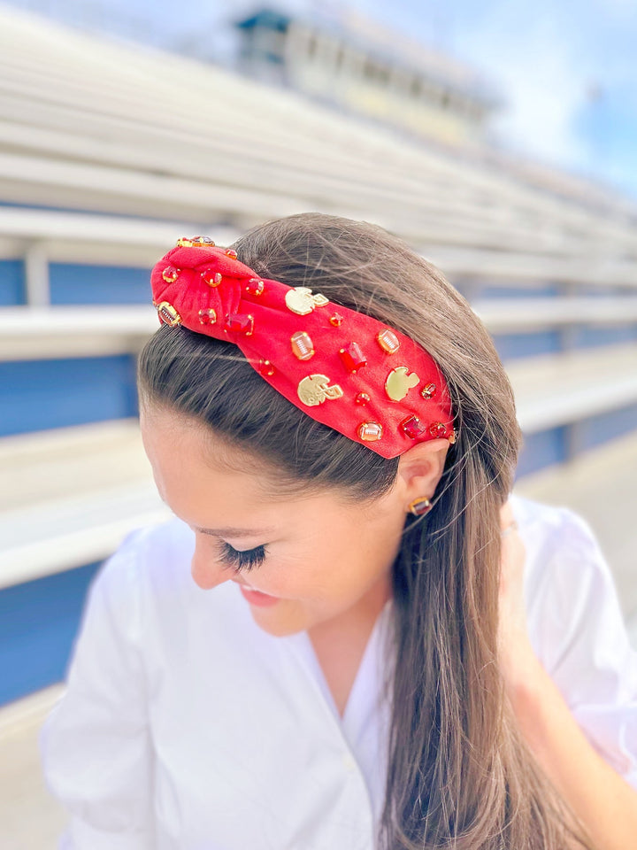 Fan Gear Football Headband - Red