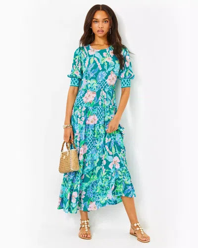 Ameilia Elbow Sleeve Midi Dress