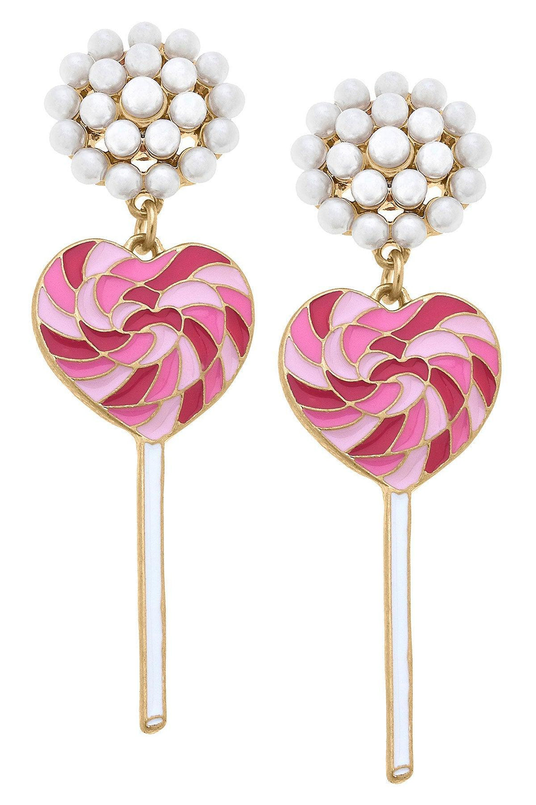 Love Lollipop Enamel Earrings