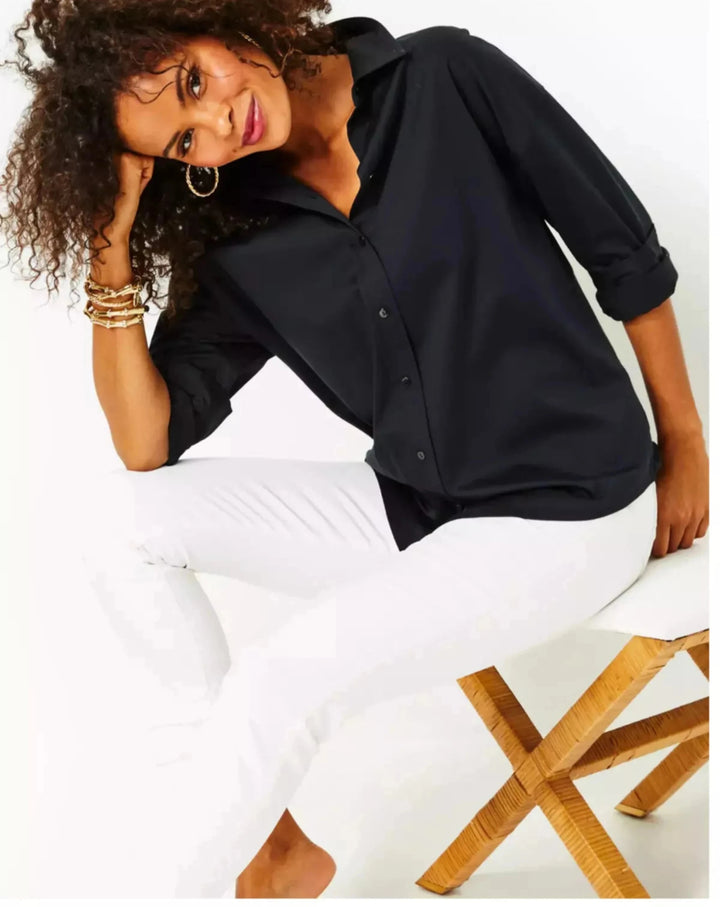 Stevey Relaxed Button Down Stretch Shirt