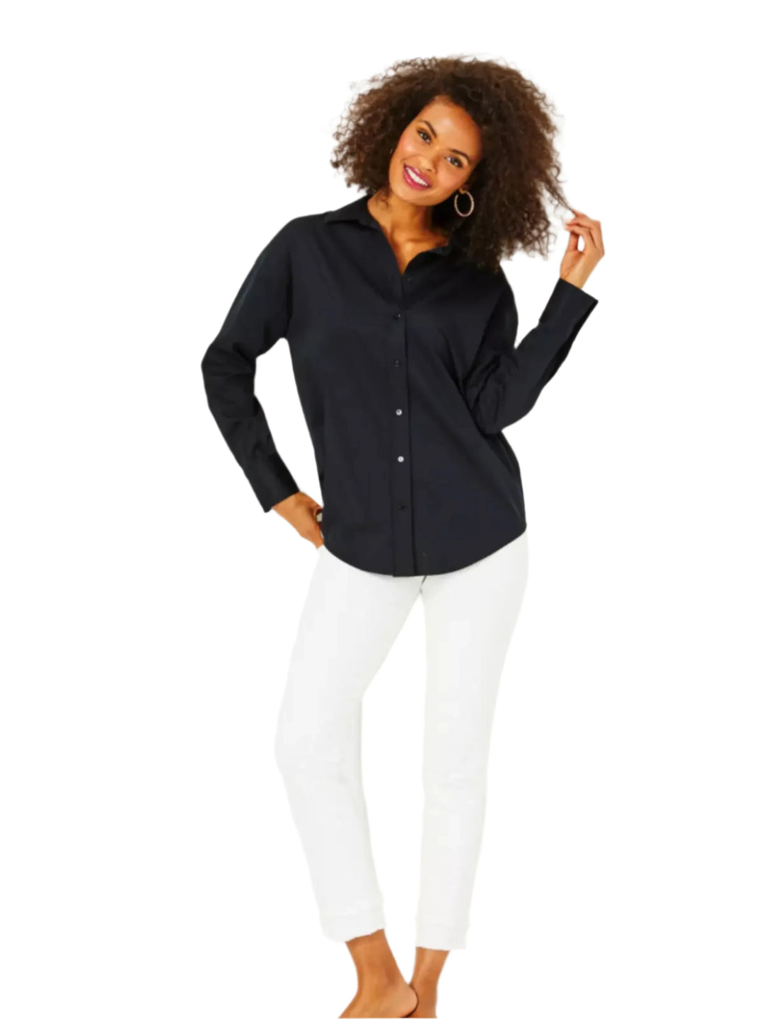 Stevey Relaxed Button Down Stretch Shirt