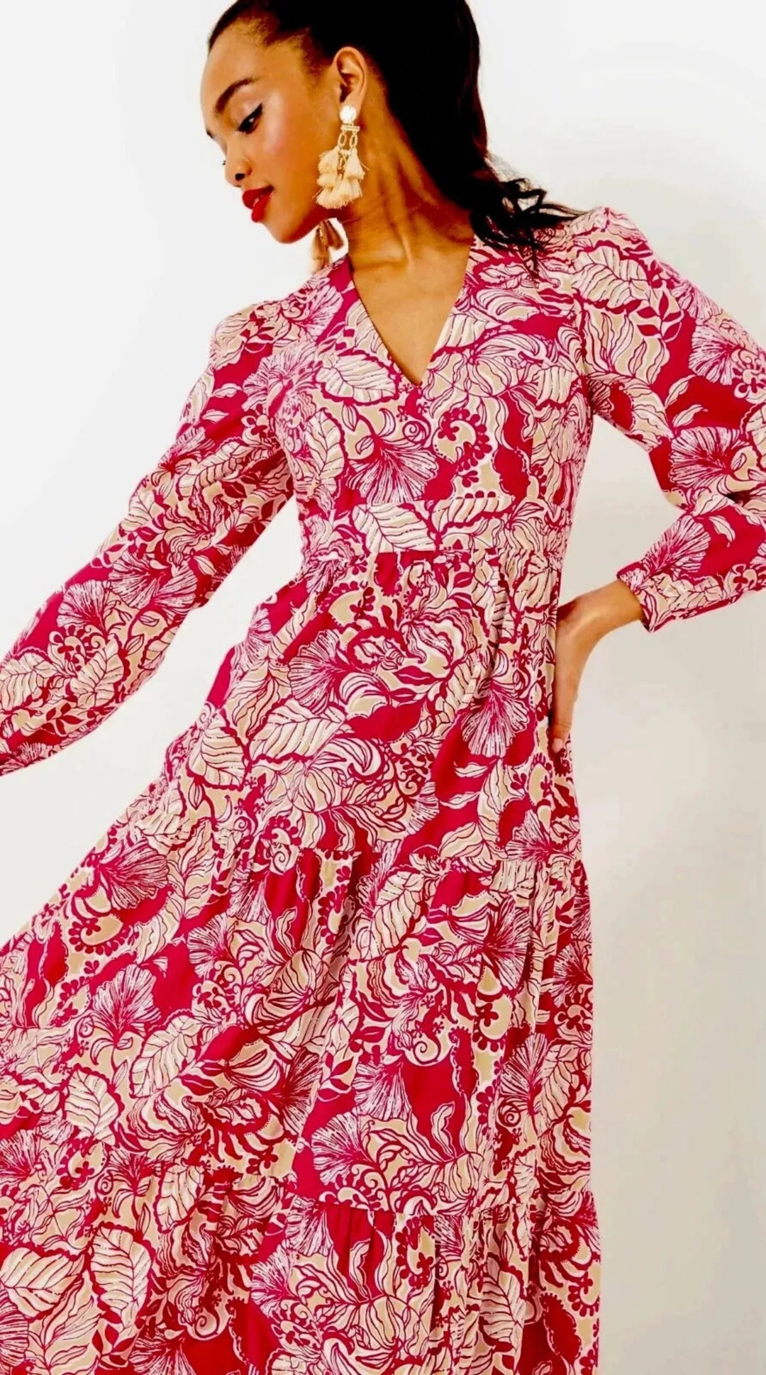 Tinslee Long Sleeve Midi Dress