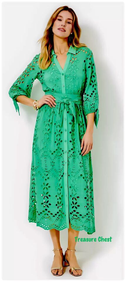 Amrita 3/4 Sleeve Eyelet Dress