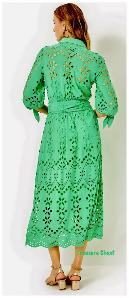 Amrita 3/4 Sleeve Eyelet Dress