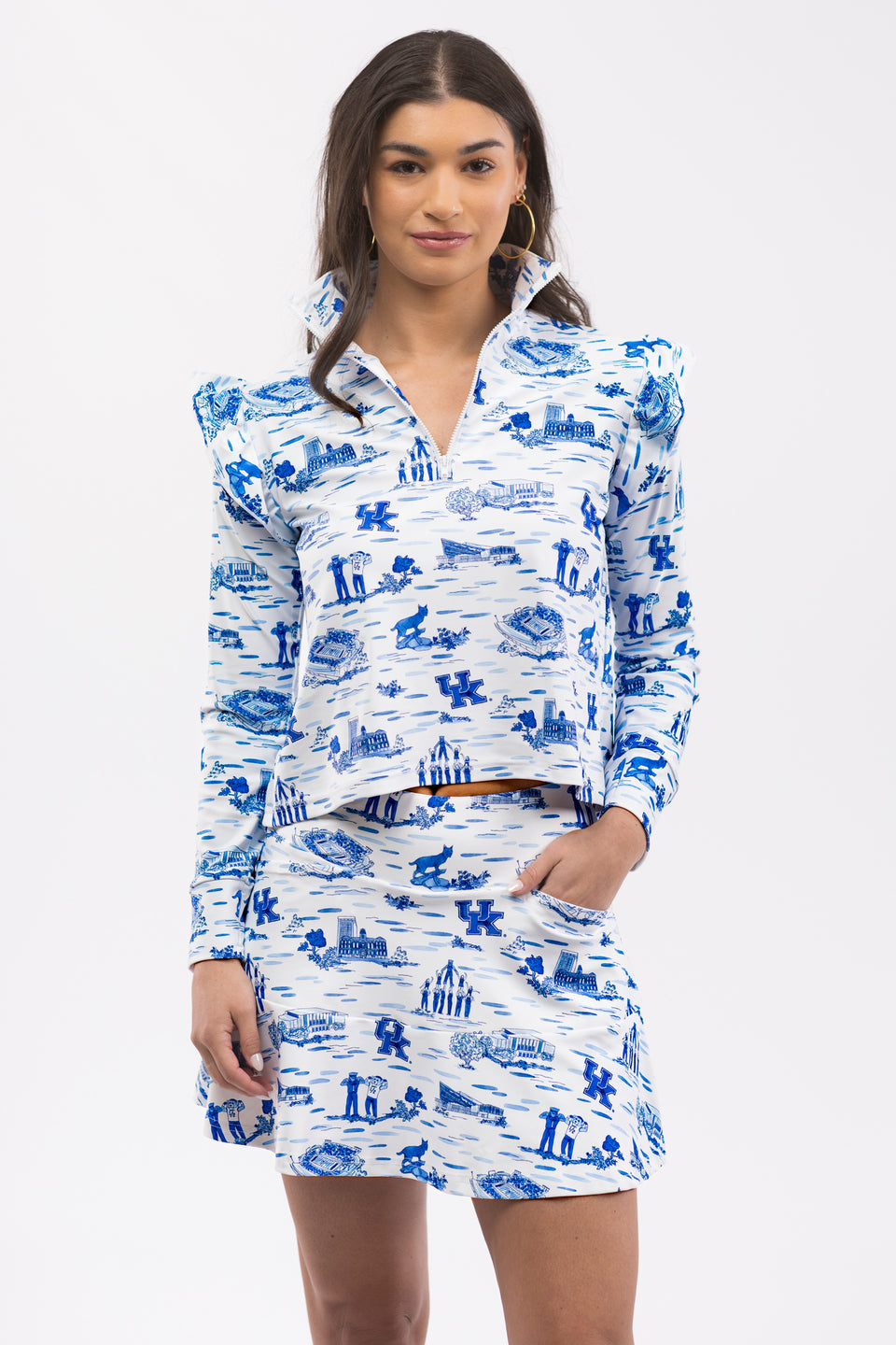 The Grayson Top - Kentucky Toile