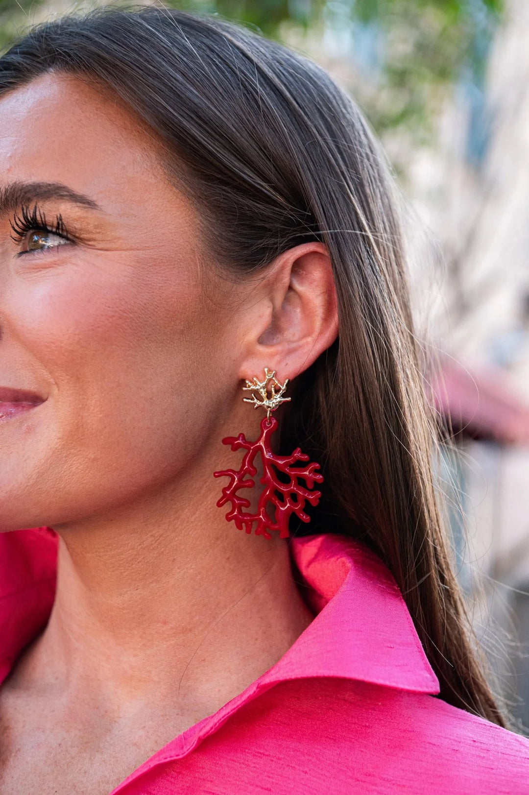 Tula Coral Earring