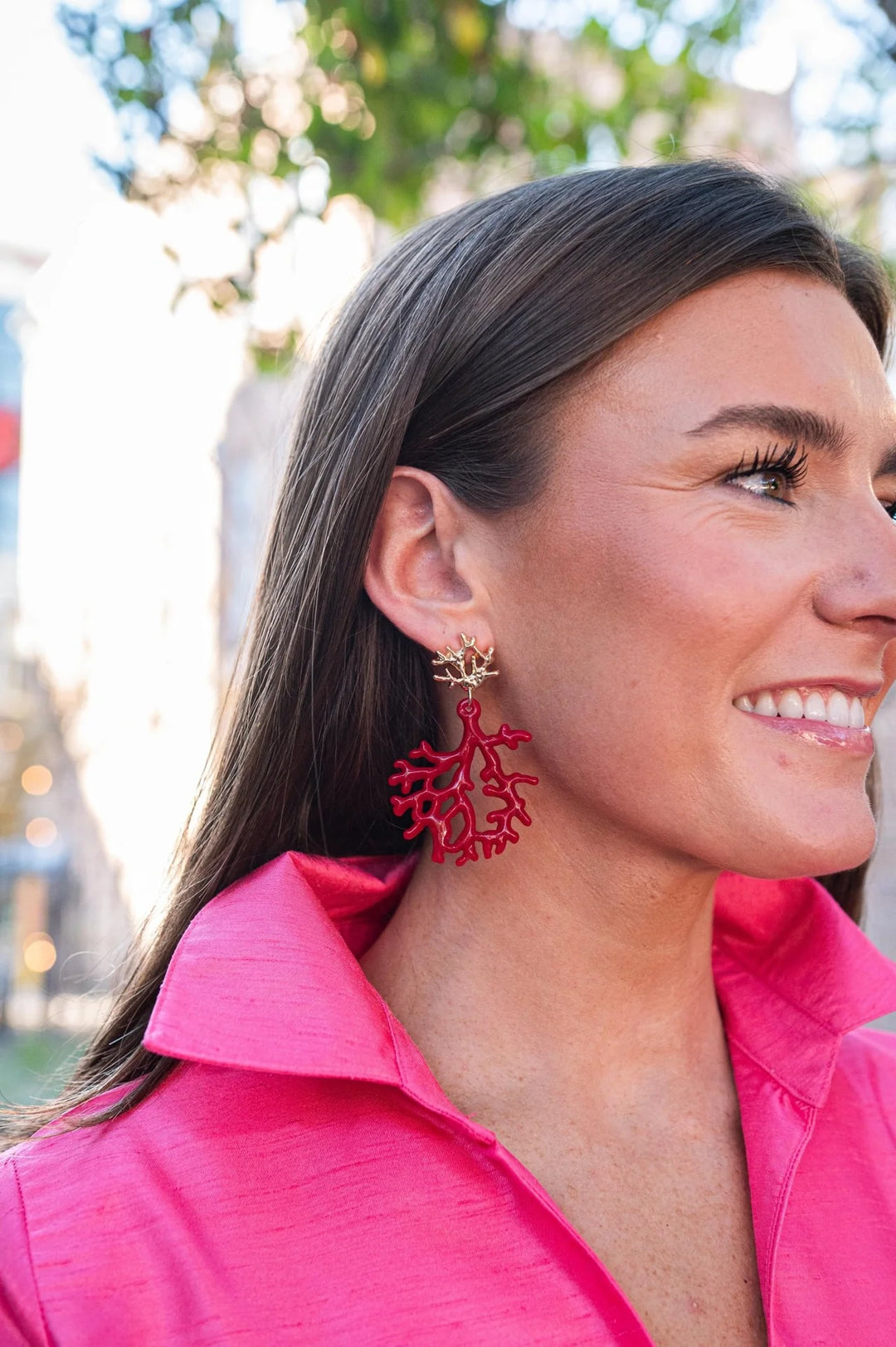 Tula Coral Earring