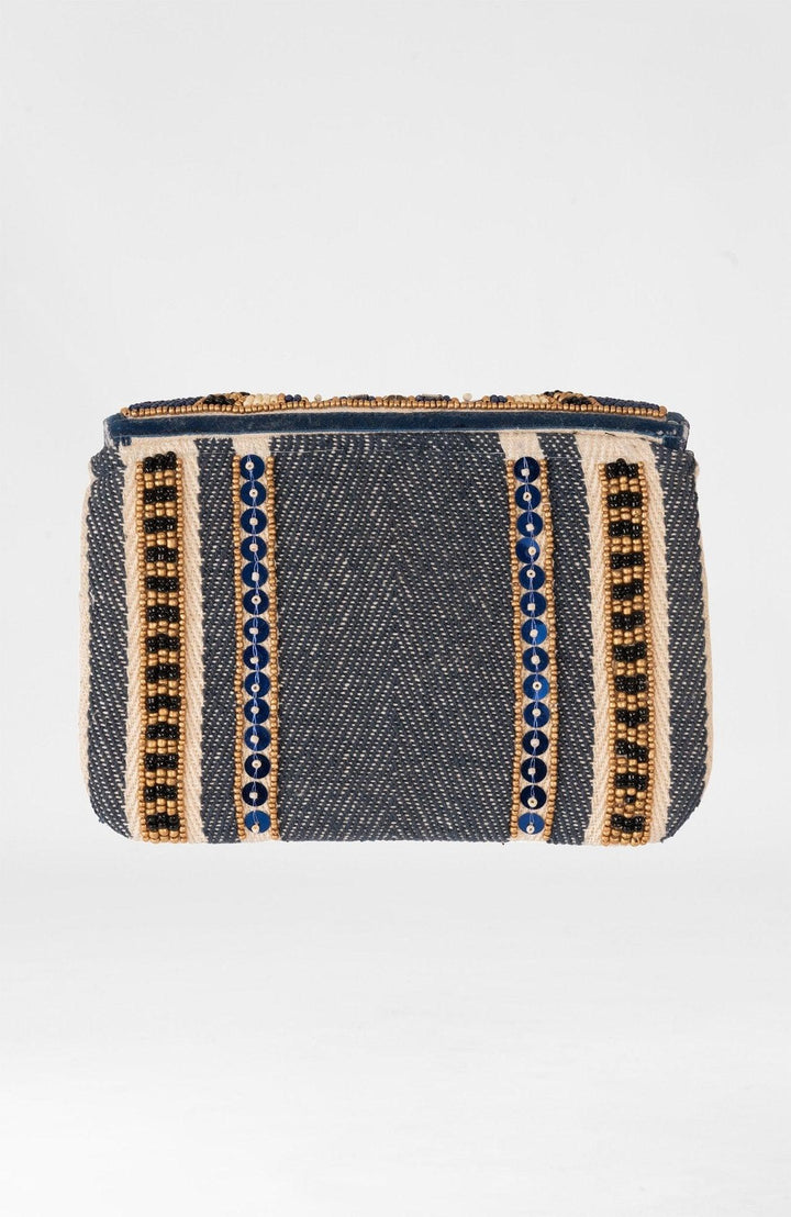 Walk the Line Beaded Clutch