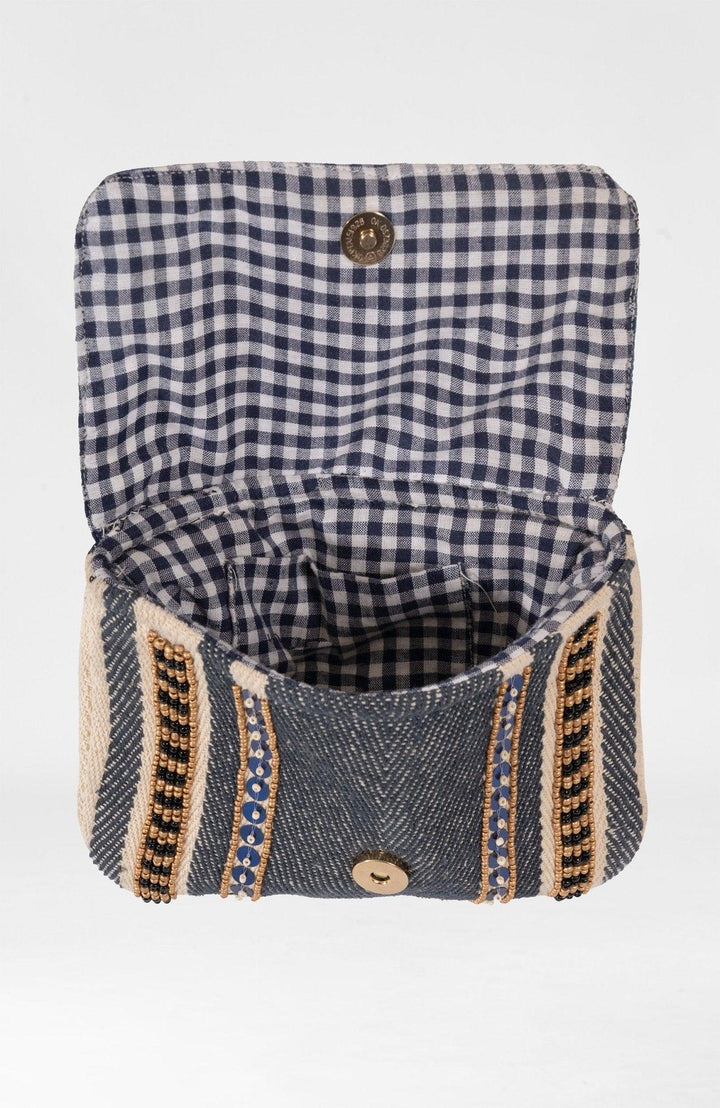 Walk the Line Beaded Clutch