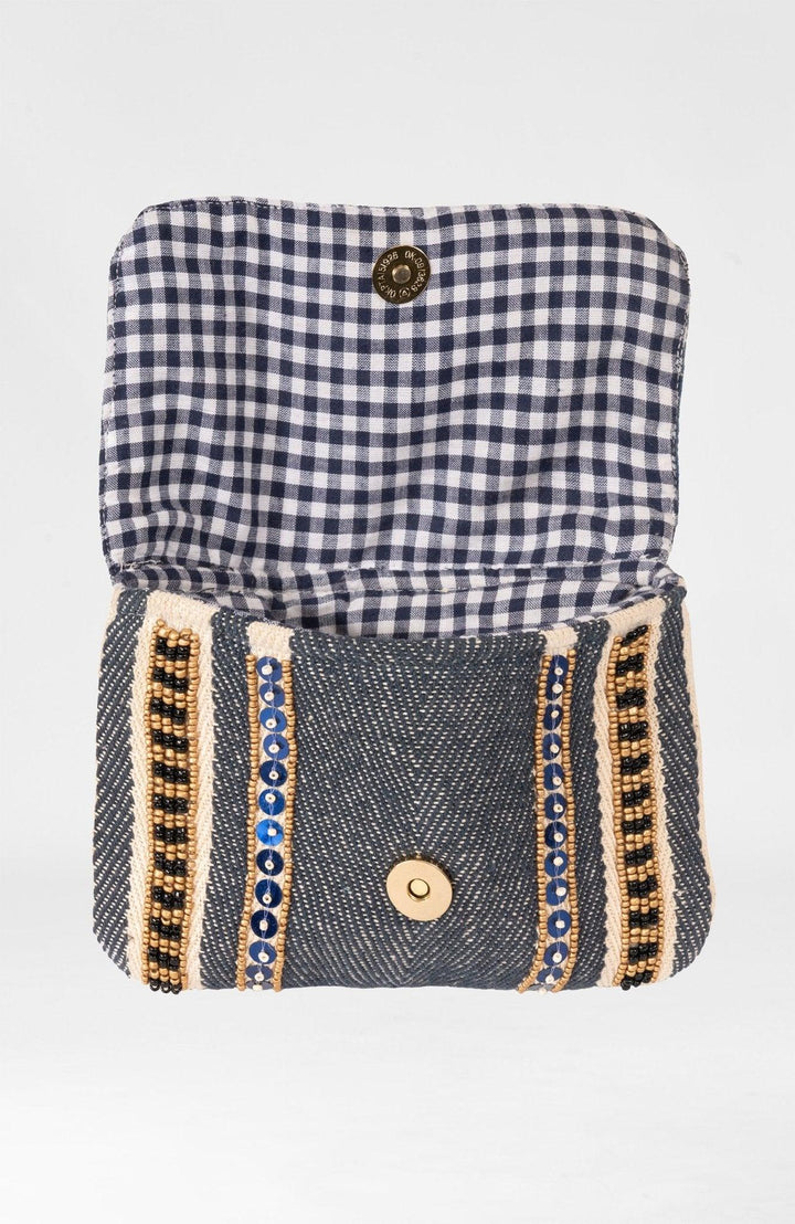 Walk the Line Beaded Clutch