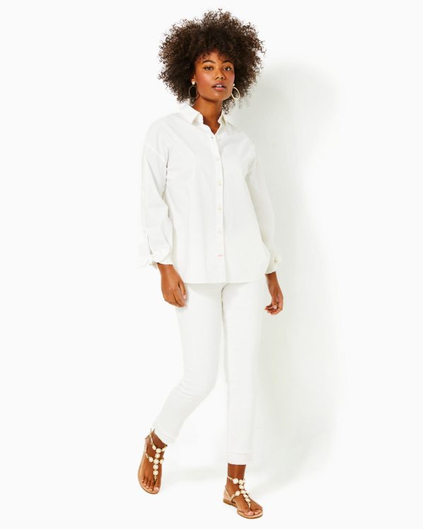 Lesia Relaxed Button Down - Resort White